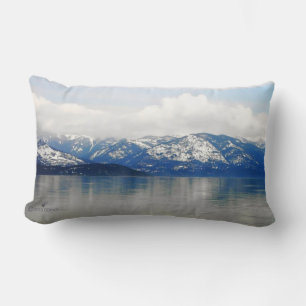 Mountains By The Lake Lumbar Pillow