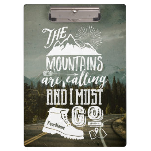 Mountains Calling Must Go Your Photo Typography Clipboard