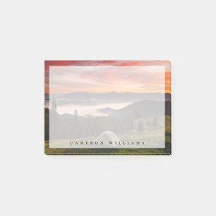 Mountains   Camping Foggy Sunrise Post-it Notes