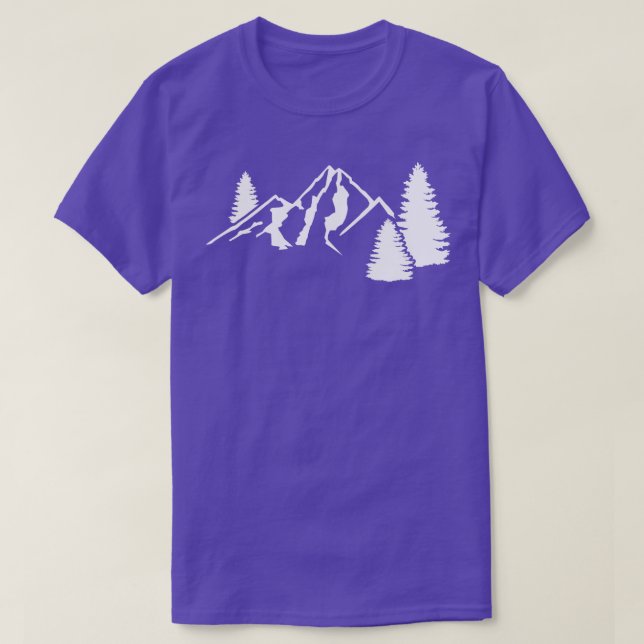 Mountains Camping T-Shirt (Design Front)