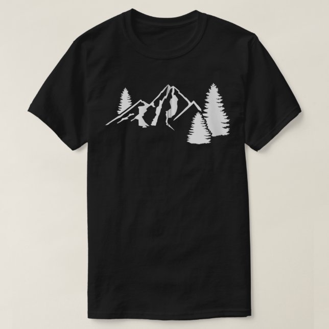 Mountains Camping Zip  T-Shirt (Design Front)