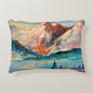 Mountains, Canyon. Mountain peak, ridge, a mountai Accent Pillow