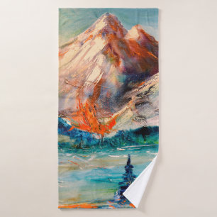 Mountains, Canyon. Mountain peak, ridge, a mountai Bath Towel