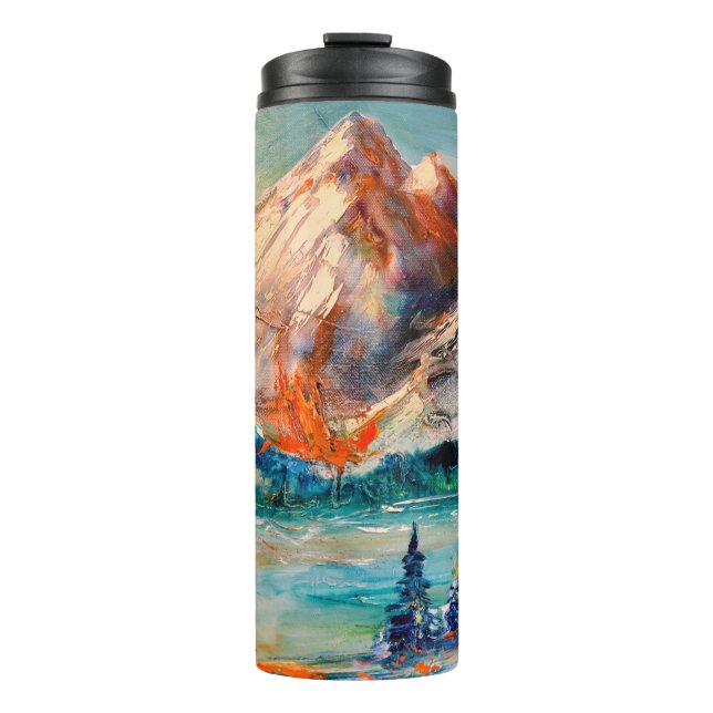 Mountains, Canyon. Mountain peak, ridge, a mountai Thermal Tumbler (Front)
