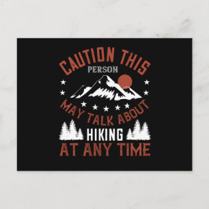 Mountains - Caution This Person Talks About Hiking Postcard
