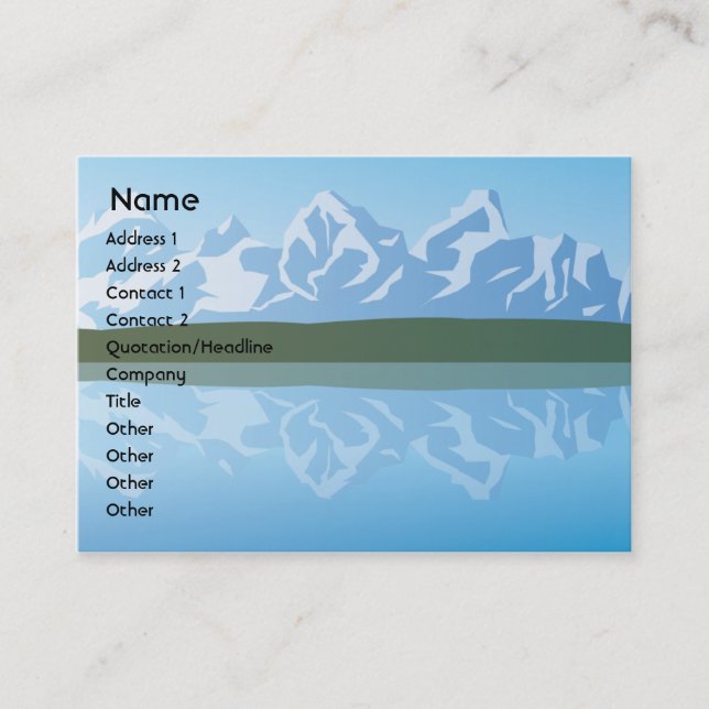 Mountains - Chubby Business Card (Front)