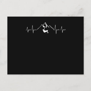 Mountains Climbing Heartbeat Postcard