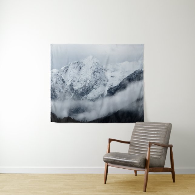 Mountains, clouds and fog tapestry (In Situ (Horizontal))