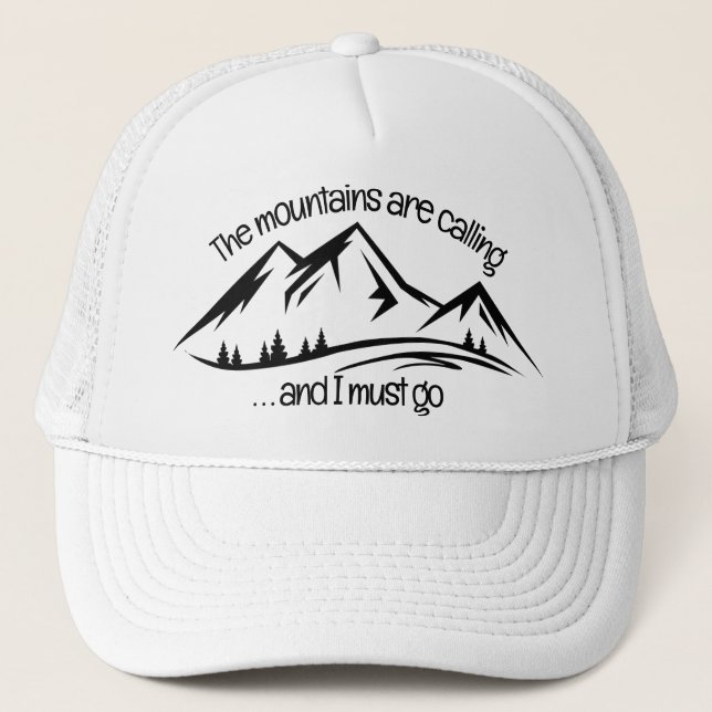 Mountains Design Hat (Front)