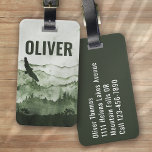 Mountains Eagle Outdoors Nature Personalized Luggage Tag<br><div class="desc">Liven up your luggage with this personalized design that's perfect for travellers</div>