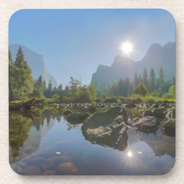 Mountains | El Capitan Yosemite Park, California Coaster (Front)