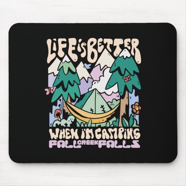 Mountains Fall Creek Falls Tennessee Camping Wild  Mouse Pad (Front)