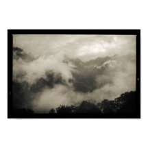 Mountains Fog Covered Dark & Moody Landscape