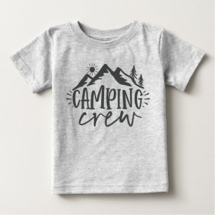 Mountains Forest Sunrise Camping Crew Baby T-Shirt