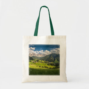 Mountains Funes Valley, Dolomites, Italy Tote Bag