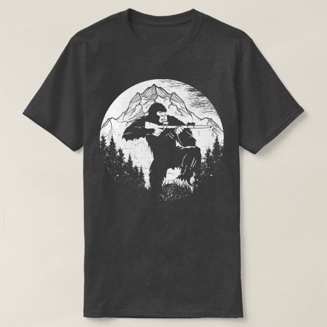 Mountains Funny Hunting T-Shirt (Design Front)