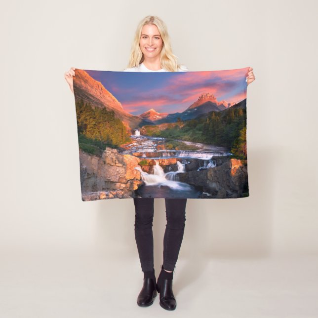 Mountains | Glacier National Park, Montana Fleece Blanket (In Situ)
