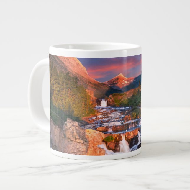 Mountains | Glacier National Park, Montana Large Coffee Mug (Front Left)