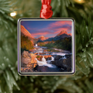 Mountains   Glacier National Park, Montana Metal Ornament