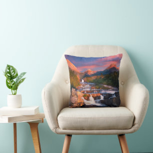 Mountains Glacier National Park, Montana Throw Pillow