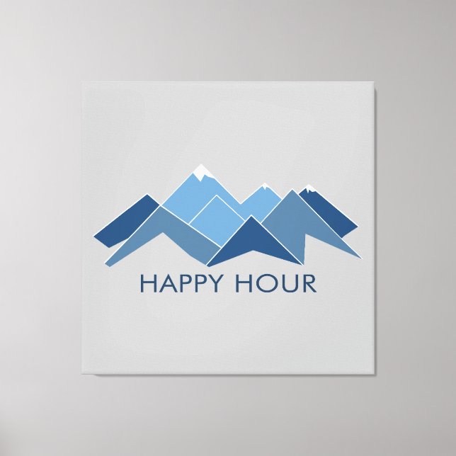Mountains Happy Hour Canvas Print (Front)