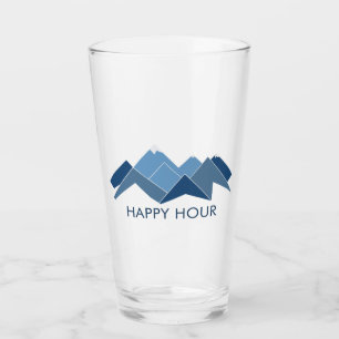 Mountains Happy Hour Glass