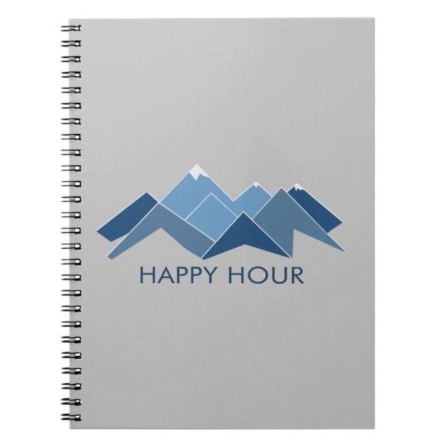 Mountains Happy Hour Notebook (Front)