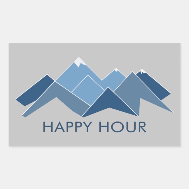 Mountains Happy Hour Sticker (Front)