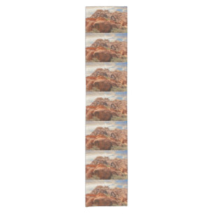 Mountains HDR photo Short Table Runner