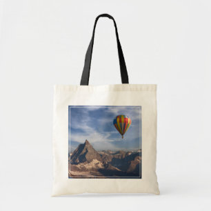 Mountains Hot Air Balloon Matterhorn Swiss Alps Tote Bag