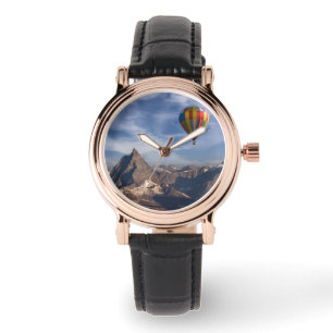 Mountains Hot Air Balloon Matterhorn Swiss Alps Watch
