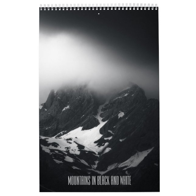 Mountains in black and white v2 photo calendar (Cover)