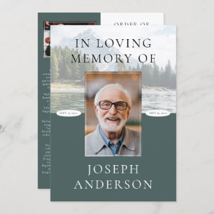 Mountains In Loving Memory Funeral Program