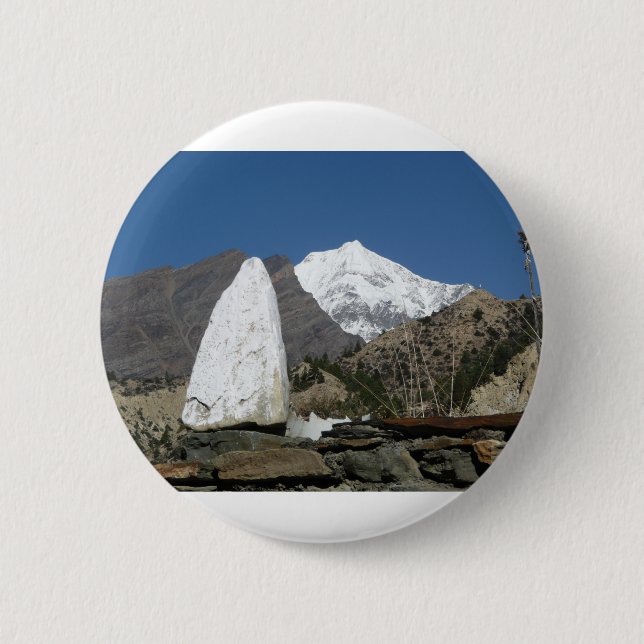 Mountains in Nepal 2 Inch Round Button (Front)