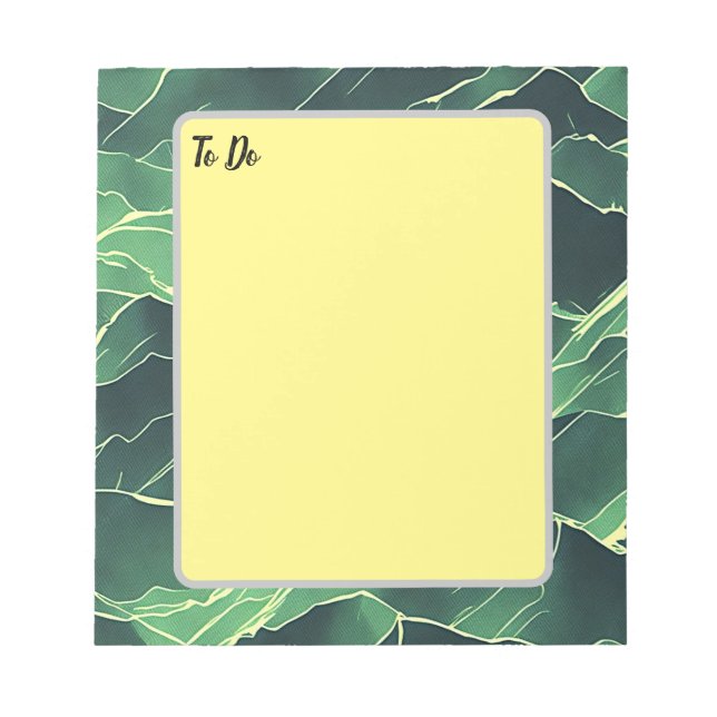 Mountains in shades of green Notepad (Front)