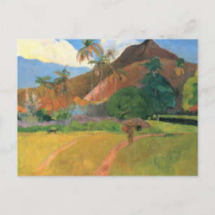 Mountains in Tahiti - Paul Gauguin Postcard