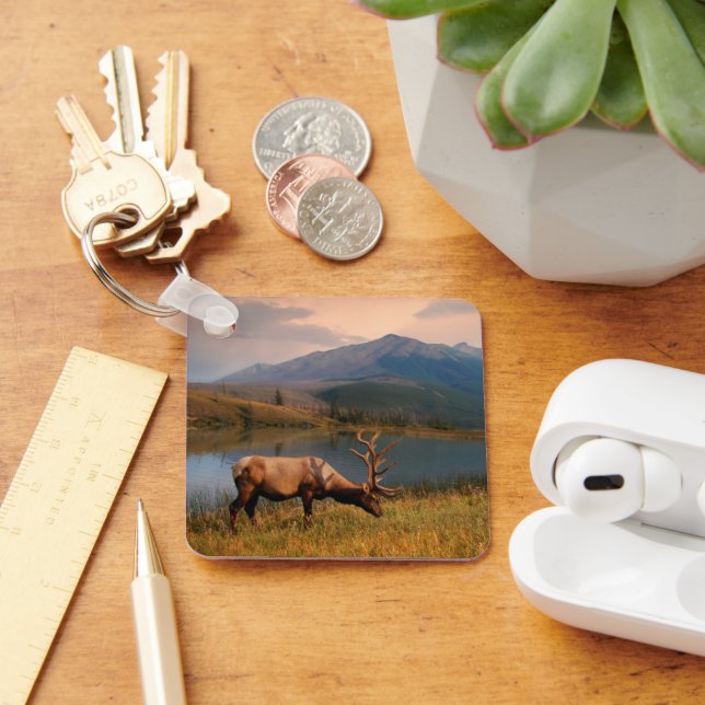 Mountains | Jacques Mountain Range Alberta Canada Keychain (Desk)