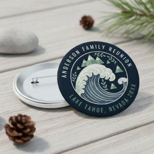 Mountains Lake Family Reunion Motif ID1317 3 Inch Round Button