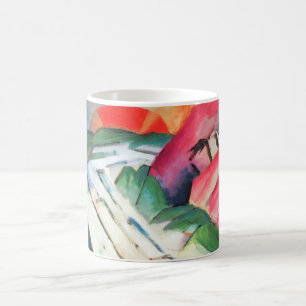 Mountains (Landscape) by Franz Marc, Vintage Art Coffee Mug