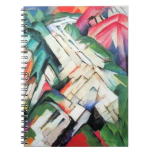 Mountains (Landscape) by Franz Marc, Vintage Art Notebook