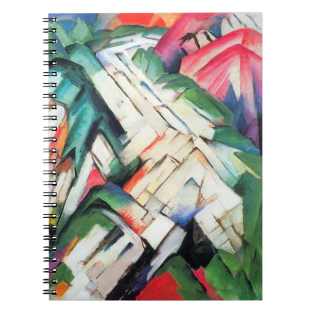 Mountains (Landscape) by Franz Marc, Vintage Art Notebook (Front)