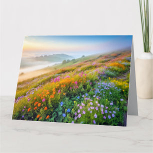 Mountains Landscape Majestic Picturesque Mist Sky Card