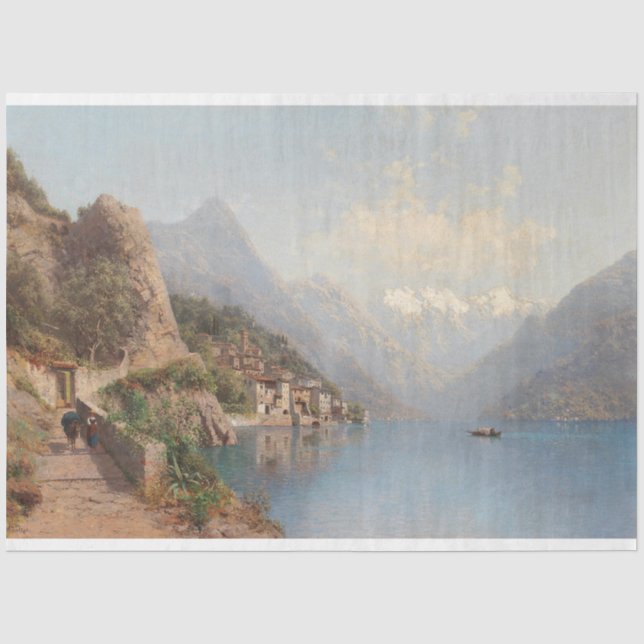 Mountains Landscape Nature Decoupage Tissue Paper (Front)