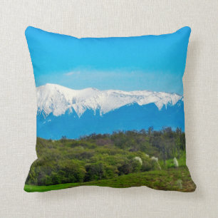 Mountains landscape throw pillow