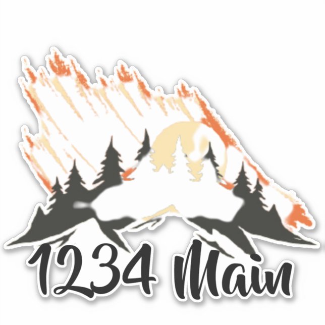 Mountains mailbox sticker (Front)