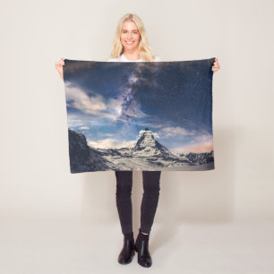 Mountains Matterhorn Zermatt Switzerland Fleece Blanket