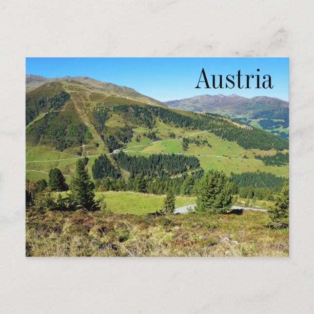 Mountains & Meadows Zillertal Austria Postcard (Front)
