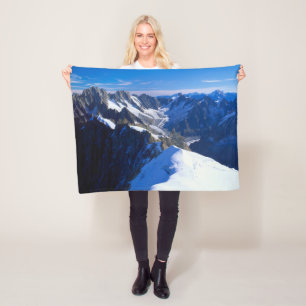 Mountains Mont Blanc, European Alps Fleece Blanket
