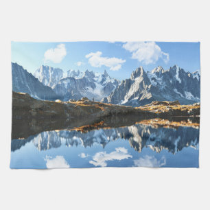 Mountains Mont Blanc Massif, France Kitchen Towel