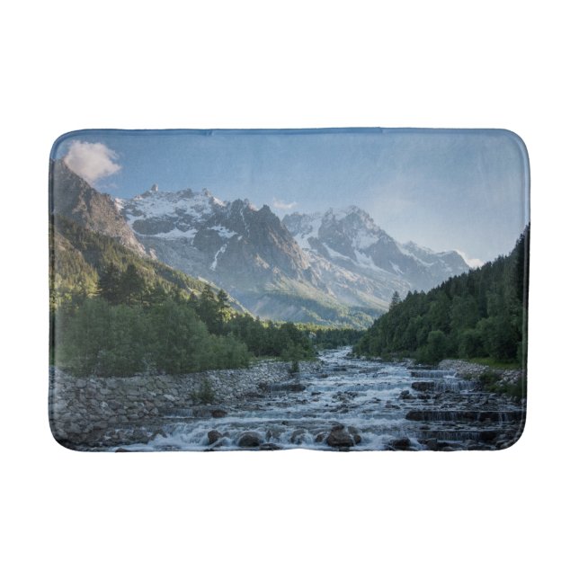 Mountains | Mont Blanc Massif, Italy Bath Mat (Front)